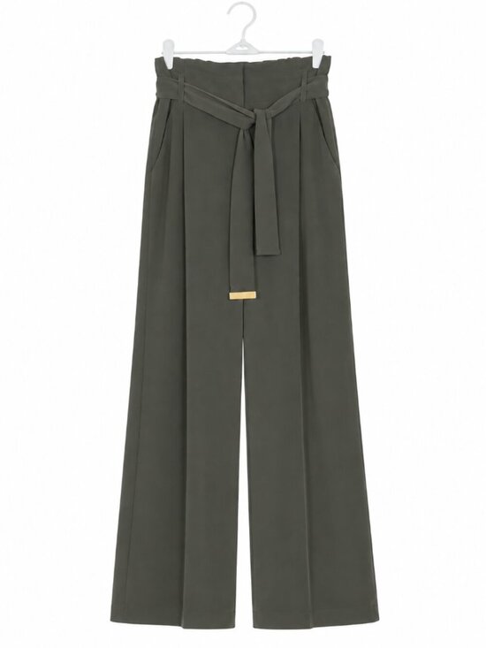 MICHAEL Michael Kors Pants - NWT MICHAEL MICHAEL KORS Minimalist Olive Green Paper Bag Wide Leg Pants Size M